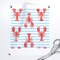 Beach Nautical Summer Lobster Lobsters On Stripes Custom Printed Fabric by Spoonflower Various Fabrics by the Yard or Fat Quarter